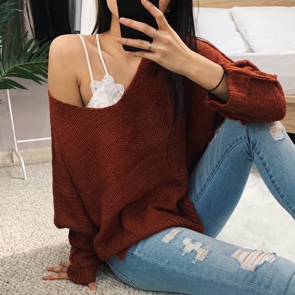 felicias Sweaters - 🆕 Amelia - Brick High-Low Sweater